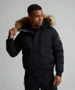 Abelli 2.0 Hooded Bomber Jacket BLACK