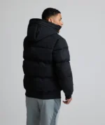 Aylmer 2.0 Long Puffer Parka Jacket BLACK _ RED