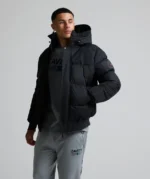 Aylmer 2.0 Long Puffer Parka Jacket BLACK _ RED
