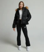 Girls Allessia Short Puffer Jacket JET BLACK