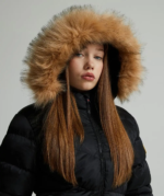 Girls Allessia Short Puffer Jacket JET BLACK