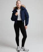 Girls Arabella Hooded Bomber Jacket MIDSHIP MIDNIGHT