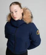 Girls Arabella Hooded Bomber Jacket MIDSHIP MIDNIGHT