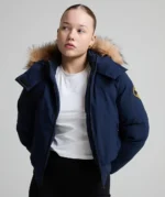 Girls Arabella Hooded Bomber Jacket MIDSHIP MIDNIGHT