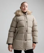 Girls Fiorella Puffer Parka Jacket PURE CASHMERE