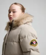 Girls Fiorella Puffer Parka Jacket PURE CASHMERE