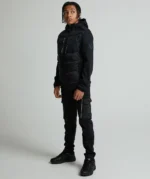 Junior Arosio Hybrid Full Zip Hoodie JET BLACK