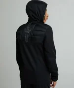 Junior Arosio Hybrid Full Zip Hoodie JET BLACK
