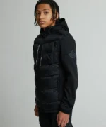 Junior Arosio Hybrid Full Zip Hoodie JET BLACK