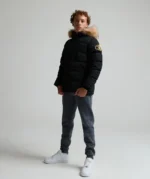 Junior Oshawa 3.0 Puffer Parka Jacket JET BLACK