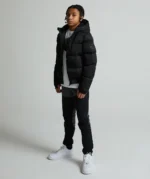 Junior Vaiellini Puffer Bomber Jacket JET BLACK