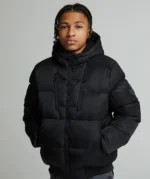 Junior Vaiellini Puffer Bomber Jacket JET BLACK