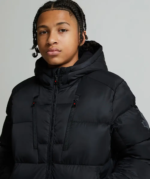 Junior Vaiellini Puffer Bomber Jacket JET BLACK