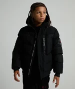 Junior Zoveito Puffer Bomber BLACK (1)