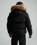 Navax Hooded Bomber Jacket JET BLACK