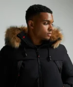 Navax Hooded Bomber Jacket JET BLACK