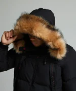 Navax Hooded Bomber Jacket JET BLACK