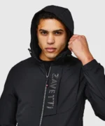 Vemaro Woven Full Zip Hoodie JET BLACK