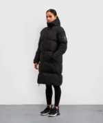 Womens Alora Longline Puffer Jacket BLACK