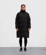 Womens Alora Longline Puffer Jacket BLACK
