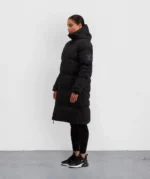 Womens Alora Longline Puffer Jacket BLACK 4