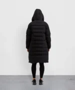 Womens Alora Longline Puffer Jacket BLACK