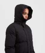 Womens Alora Longline Puffer Jacket BLACK 8