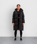 Womens Alora Longline Puffer Jacket BLACK 9