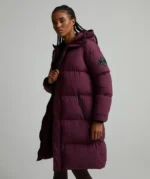 Womens Alora Longline Puffer Jacket MULBERRY MIST