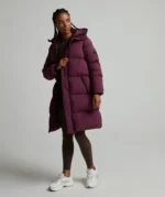 Womens Alora Longline Puffer Jacket MULBERRY MIST