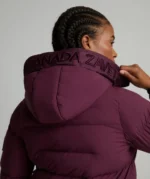Womens Alora Longline Puffer Jacket MULBERRY MIST