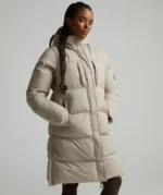 Womens Elloria Longline Puffer Jacket WHISPERED TAUPE