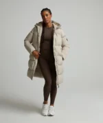 Womens Elloria Longline Puffer Jacket WHISPERED TAUPE