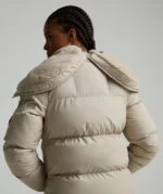 Womens Elloria Longline Puffer Jacket WHISPERED TAUPE