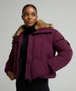 Womens Elloria Longline Puffer Jacket WHISPERED TAUPE