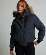 Womens Gabellia Hooded Bomber Jacket ASPHALT 115.00