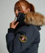 Womens Gabellia Hooded Bomber Jacket ASPHALT 115.00