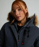 Womens Gabellia Hooded Bomber Jacket ASPHALT 115.00