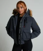 Womens Gabellia Hooded Bomber Jacket ASPHALT 115.00