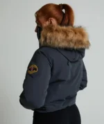 Womens Gabellia Hooded Bomber Jacket ASPHALT 115.00