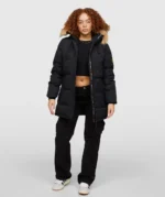 Womens Goshawa Puffer Parka Jacket BLACK