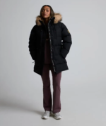 Womens Goshawa Puffer Parka Jacket BLACK