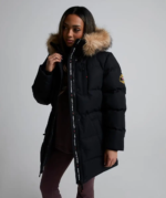Womens Goshawa Puffer Parka Jacket BLACK