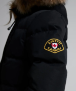 Womens Goshawa Puffer Parka Jacket BLACK