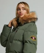 Womens Goshawa Puffer Parka Jacket DUSTY OLIVE