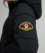 Womens Guilia Crop Puffer Jacket JET BLACK