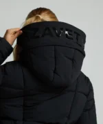 Womens Guilia Crop Puffer Jacket JET BLACK
