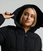 Womens Guilia Crop Puffer Jacket JET BLACK