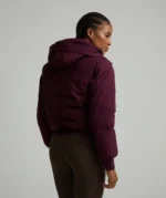 Womens Olivia Hooded Bomber Jacket MULBERRY MIST