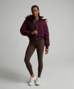 Womens Olivia Hooded Bomber Jacket VOLCANIC VEIL